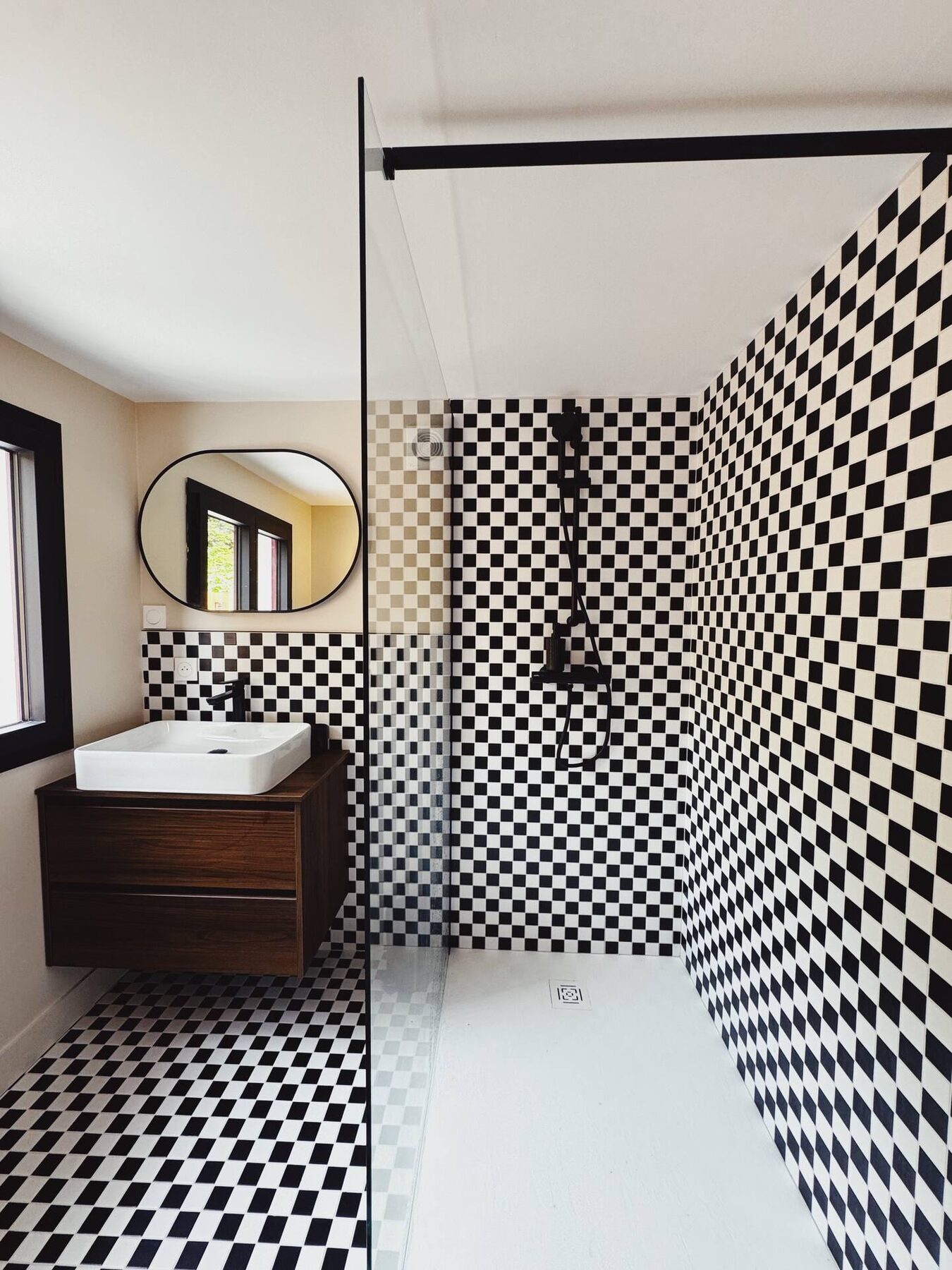 Salle d'eau damier